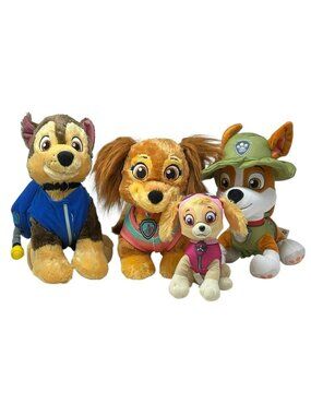 PAW PATROL Talking Plush Lot Build-A-Bear Spin Master Chase Tracker Libert